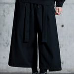 Dark Casual Ribbon Hakama Pants