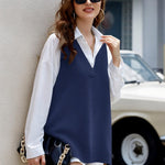 Zeagoo Sweater Vest Women Sleeveless V Neck Oversized Pullover