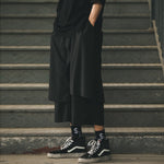 Black Loose Cropped Culottes