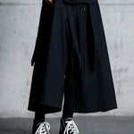 Dark Casual Ribbon Hakama Pants