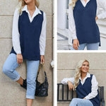 Zeagoo Sweater Vest Women Sleeveless V Neck Oversized Pullover