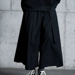 Dark Casual Ribbon Hakama Pants