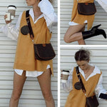 Zeagoo Sweater Vest Women Sleeveless V Neck Oversized Pullover