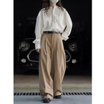 High-rise Wide-leg Loose-fitting Trousers