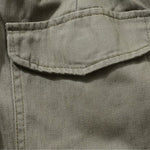 Vintage-style Multiple Pockets Cropped Trousers
