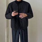 Japanese Loose Collarless Cotton Jacket