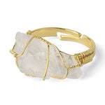 Buddha Stones Natural Crystal Gemstone Amethyst Adjustable Ring