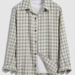 Men's Classic Plaid Casual Buttoned Long Sleeve Shirt