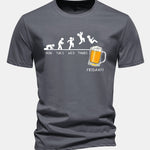 Regular Fit Beer Weekly Evolution Print Cotton T-Shirt