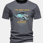 Regular Fit Classic Car Print Cotton T-Shirt