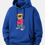 Hip Hop Bear Print Relax Fit Hoodie