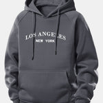Los Angeles Print Drawstring Hoodie