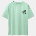 Cool Dads Club Print Drop Shoulder Oversize T-Shirt