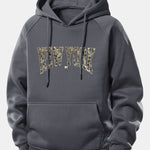 Camouflage New York Print Drawstring Hoodie