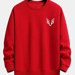 Head Deer Print Relax Fit Sweatshirt