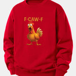 Rooster Print Relax Fit Sweatshirt