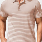 Men's Striped Knitted Business Casual POLO