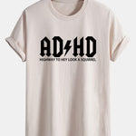Regular Fit ADHD Print Cotton T-Shirt