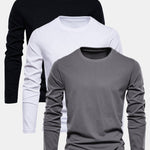 3 Pieces Basic Long Sleeve Cotton T-Shirts