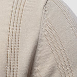 Men's solid color knitted texture casual short-sleeved POLO