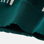 Stripe Knit Zip Up Polo Shirt & Slim Fit Tapered Trousers