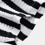 Drop Shoulder Stripe Crochet Shirt & Straight Leg Linen Pants