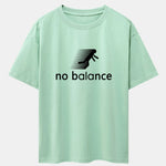 No Balance Print Drop Shoulder Oversize T-Shirt