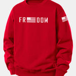 American Freedom Print Relax Fit Sweatshirt