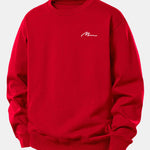 Man Slogan Print Relax Fit Sweatshirt