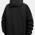 Teddy Lined Zipper Kangaroo Pocket Hoodie