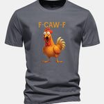 Regular Fit Rooster Print Cotton T-Shirt