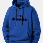 Mountain Nature Print Relax Fit Hoodie