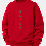 Black Print Relax Fit Sweatshirt