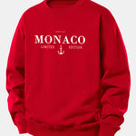 Monaco Slogan Print Relax Fit Sweatshirt