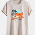 Regular Fit Summer Holiday Print Cotton T-Shirt