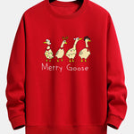 Christmas Duck Print Relax Fit Sweatshirt