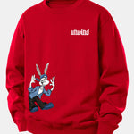 Rabbit Slogan Print Relax Fit Sweatshirt