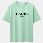 Paris Print Drop Shoulder Oversize T-Shirt