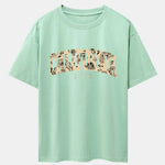 Paisley California Print Drop Shoulder Oversize T-Shirt