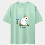 Rabbit Or Duck Optical Illusion Print Drop Shoulder Oversize T-Shirt