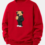 Fashion Bear Taking Photo Print Relax Fit Sweatshirt