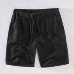 Geometric Jacquard Eyelet Cuban Shirt & Linen Drawstring Shorts