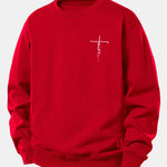 Faith Print Relax Fit Sweatshirt
