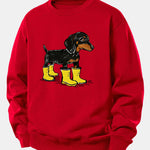 Boots Dachshund Print Relax Fit Sweatshirt