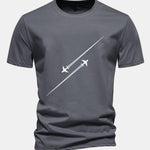 Regular Fit Fighter Jets Print Cotton T-Shirt