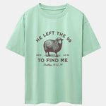 The Lost Lamb Print Drop Shoulder Oversize T-Shirt