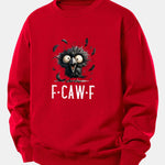 Crow Print Relax Fit Sweatshirt