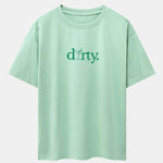 Dirty Cocktail Glass Print Drop Shoulder Oversize T-Shirt