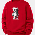Robot Bear Print Relax Fit Sweatshirt