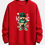 Graffiti Bear Print Relax Fit Sweatshirt